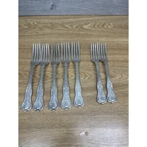 REED & BARTON Mirrorstele Silverware Fork Set Of 7